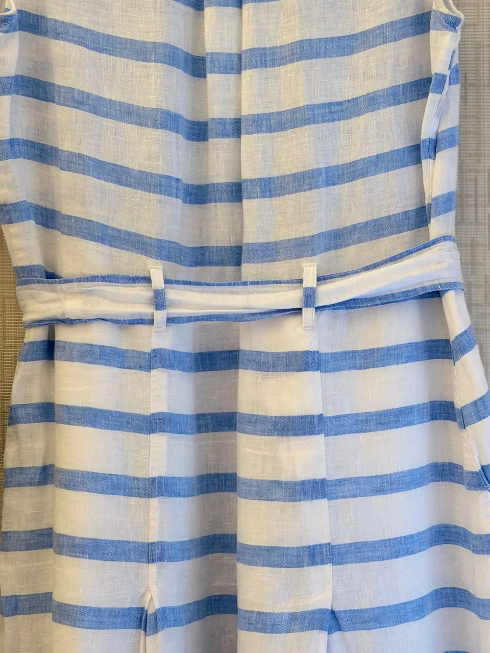 Tommy Hilfiger Women’s Sleeveless Blue & White Striped Summer Dress - Picture 8 of 15